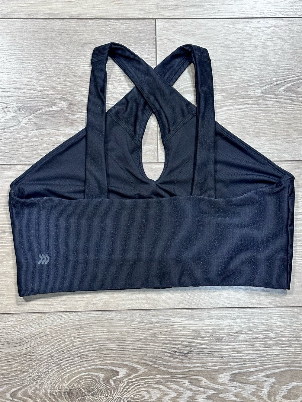 All In Motion Cross Front Ribbed Halter Strap Sports Bra - Picture 10 of 11